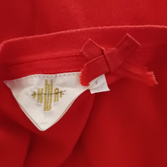 Anthropologie HWR Monogram Womens Sz S Red Beaded Cardigan Sweater Christmas‎ - Picture 8 of 11